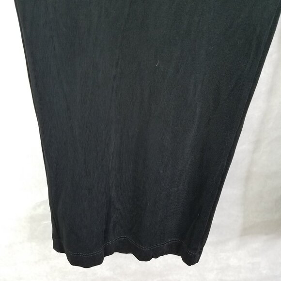 Chico's Travelers Pants Women’s XL Short Slinky Wide Leg Pull On Crop Black - Picture 4 of 12